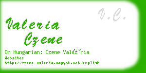 valeria czene business card